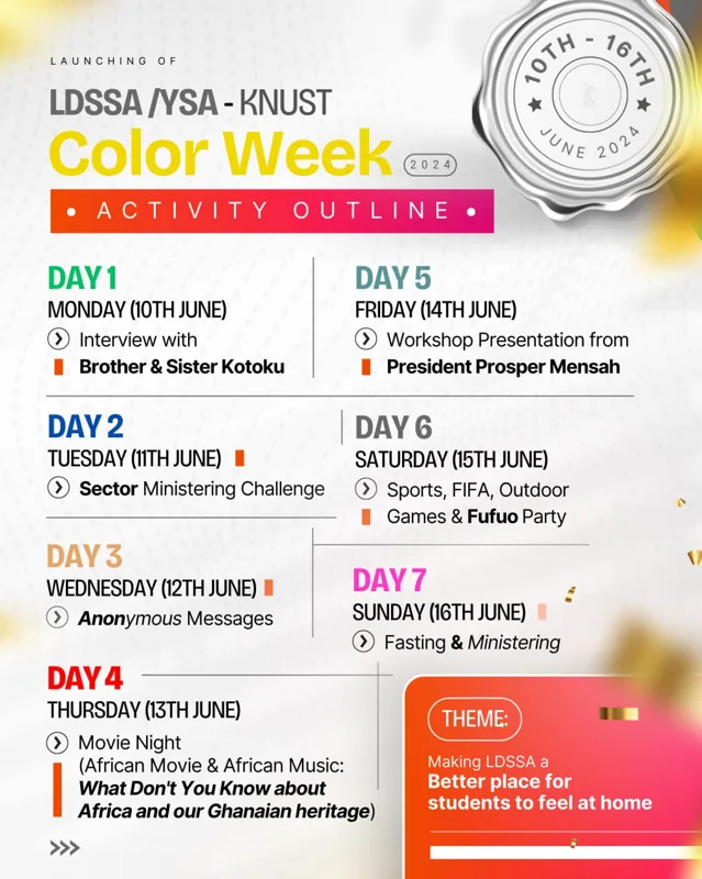 LDSSA Colour Week — LDSSA Colour Week · activity outline