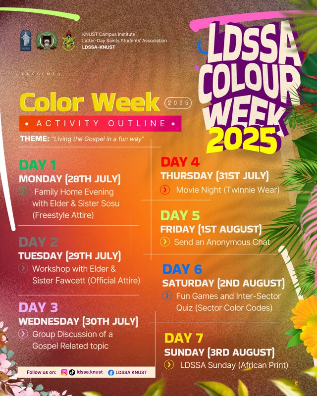 LDSSA Colour Week graphic design artwork