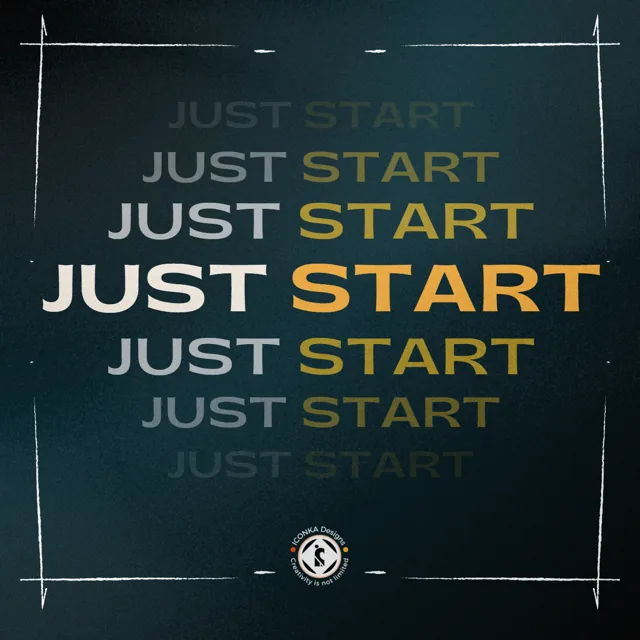 Just start graphic design artwork