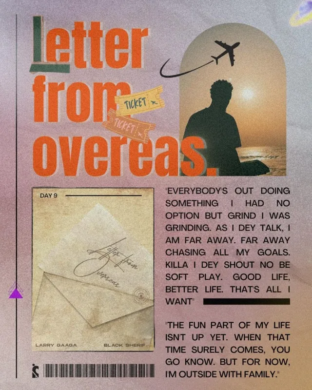 Letter from overseas graphic design artwork