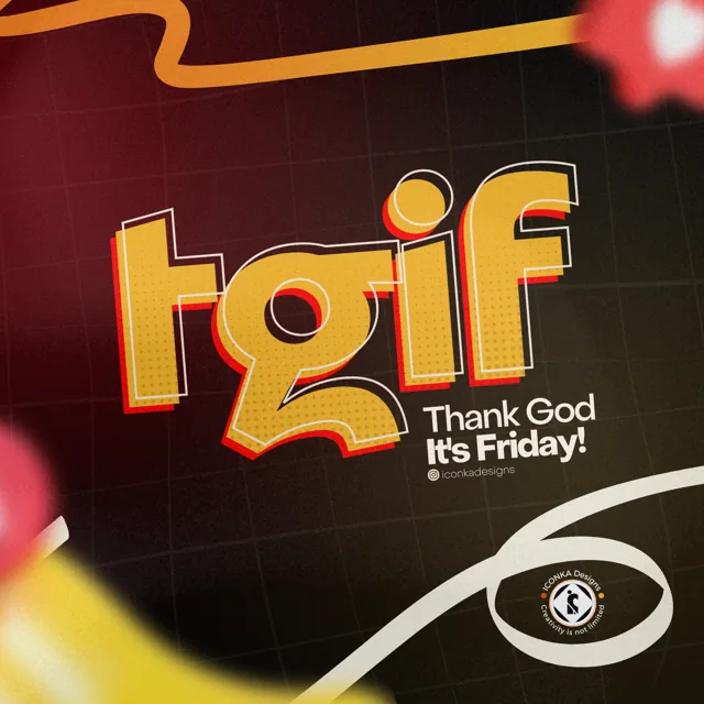 Thank God it’s Friday graphic design artwork
