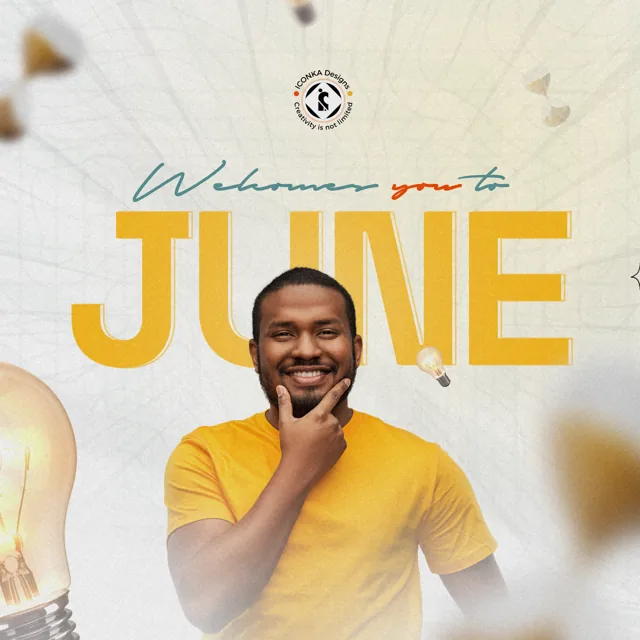 Welcome to June graphic design artwork