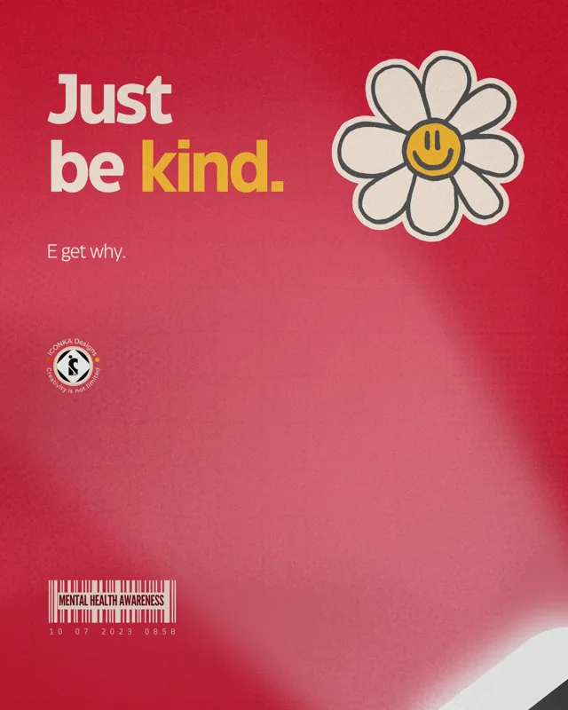 Just be kind graphic design artwork